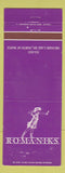 Matchbook Cover - Romaniks West Bloomfield Township MI