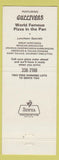 Matchbook Cover - Gullivers Pizza Chicago IL