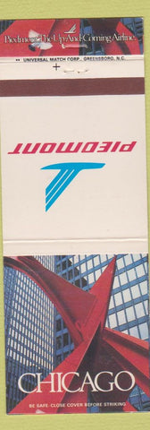 Matchbook Cover - Piedmont Airlines Chicago IL WEAR