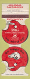 Matchbook Cover - Arkansas Razorbacks Telco Credit Union Little Rock AR