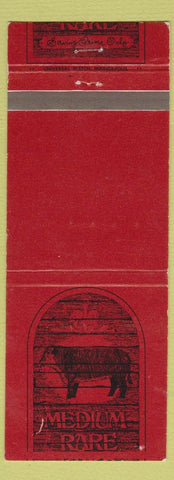 Matchbook Cover - Medium Rare Restaurant Palm Desert Minneapolis MN
