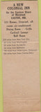 Matchbook Cover - Tidewater Inn Easton MD