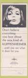Matchbook Cover - Kuppenheimer Clothes CK Slaughter Daytona Beach FL