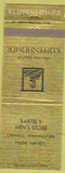 Matchbook Cover - Kuppenheimer Clothes Bartel's Chehalis WA WEAR