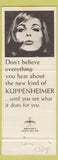 Matchbook Cover - Kuppenheimer Clothes Nelson Moore San Diego CA #2