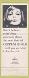 Matchbook Cover - Kuppenheimer Clothes Magee's Lincoln NE