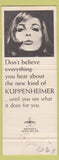Matchbook Cover - Kuppenheimer Clothes Hibbs Salt Lake City UT #1