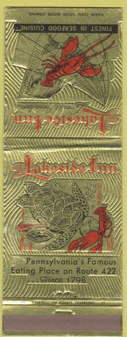 Matchbook Cover - Lakeside Inn Limerick PA