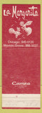 Matchbook Cover - La Margarita Chicago Morton Grove IL Leo