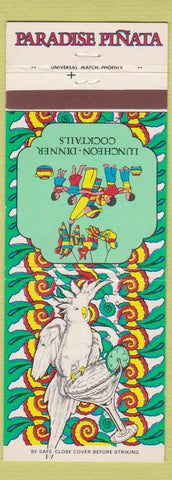 Matchbook Cover - Paradise Pinata Mexican Food Paradise Valley Phoenix AZ