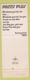 Matchbook Cover - Pants Plus