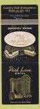 Matchbook Cover - Park Lane Hotel Denver Coloraado