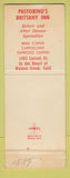 Matchbook Cover - Pastorino's Walnut Creek CA