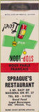 Matchbook Cover - Sprague's Restaurant Masenna