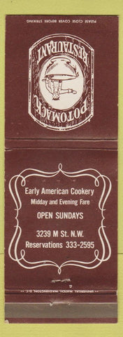 Matchbook Cover - Potomack Restaurant Washington DC