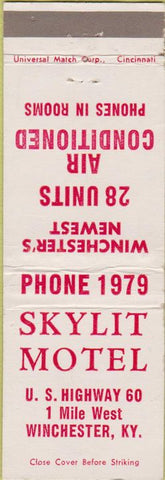 Matchbook Cover - Skylit Motel Winchester KY