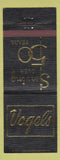 Matchbook Cover - Vogel's Restaurant Whiting IN
