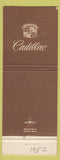Matchbook Cover - De Feo Cadillac Yonkers NY WEAR