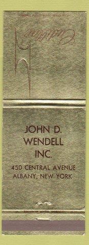 Matchbook Cover - John Wendell Cadillac Albany NY