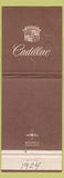 Matchbook Cover - Nabers Cadillac Costa Mesa CA