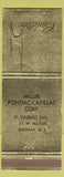Matchbook Cover - Miller Pontiac Cadillac Rahway NJ