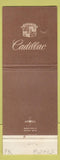 Matchbook Cover - Miller Pontiac Cadillac Rahway NJ