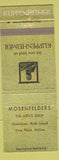 Matchbook Cover - Kuppenheimer Clothes Mosenfelders Rock Island IL Moline