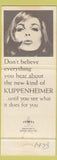 Matchbook Cover - Kuppenheimer Clothes Wheeler's Scottsbluff NE