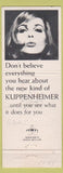 Matchbook Cover - Kuppenheimer Clothes Wickenden's Salinas CA