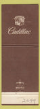 Matchbook Cover - Quinn Cooper Cadillac Pontiac Clarksburg WV WEAR