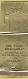 Matchbook Cover - Paul Weaver Buick Cadillac New Philadelphia OH WORN