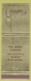 Matchbook Cover - Phil Renick Cadillac Fullerton CA