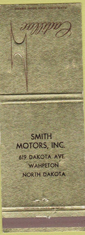 Matchbook Cover - Smith Cadillac Wahpeton ND