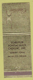 Matchbook Cover - Schreffler Pontiac Buick Cadillac Sunbury PA