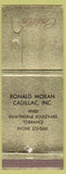 Matchbook Cover - Ronald Moran Cadillac Torrance CA WEAR