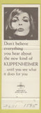Matchbook Cover Kuppenheimer Clothes George Brothers Beloit Rockford Freeport IL