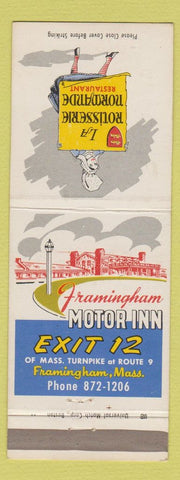Matchbook Cover - La Rotisserie Normande Framingham Motor Inn MA