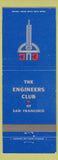 Matchbook Cover - Engineers Club San Francisco CA