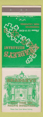 Matchbook Cover - Bradley's Huntington Park CA
