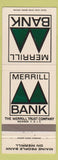 Matchbook Cover - Merrill Bank