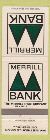 Matchbook Cover - Merrill Bank