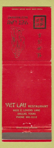 Matchbook Cover - Yet Lau Restaurant Chinese Dallas TX WEAR