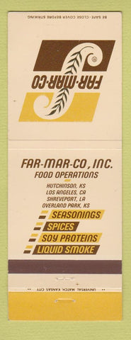 Matchbook Cover - Far Mar Food Hutchinson KS Shreveport Los Angeles