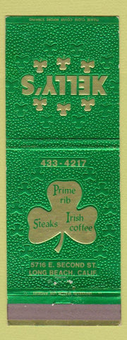 Matchbook Cover - Kelly's Restaurant Long Beach CA Irish