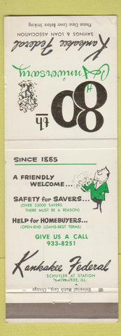 Matchbook Cover - Kankakee Savings Loan IL WEAR 80th
