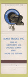 Matchbook Cover - Mack Trucks Chicago IL