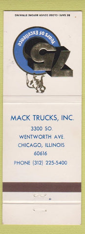 Matchbook Cover - Mack Trucks Chicago IL