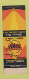 Matchbook Cover - Arco Lacquer Synite Transo Cleveland Los Angeles SAMPLE