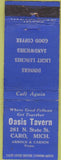 Matchbook Cover - Oasis Tavern Caro MI