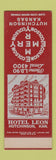 Matchbook Cover - Hotel Leon Hutchinson KS SAMPLE